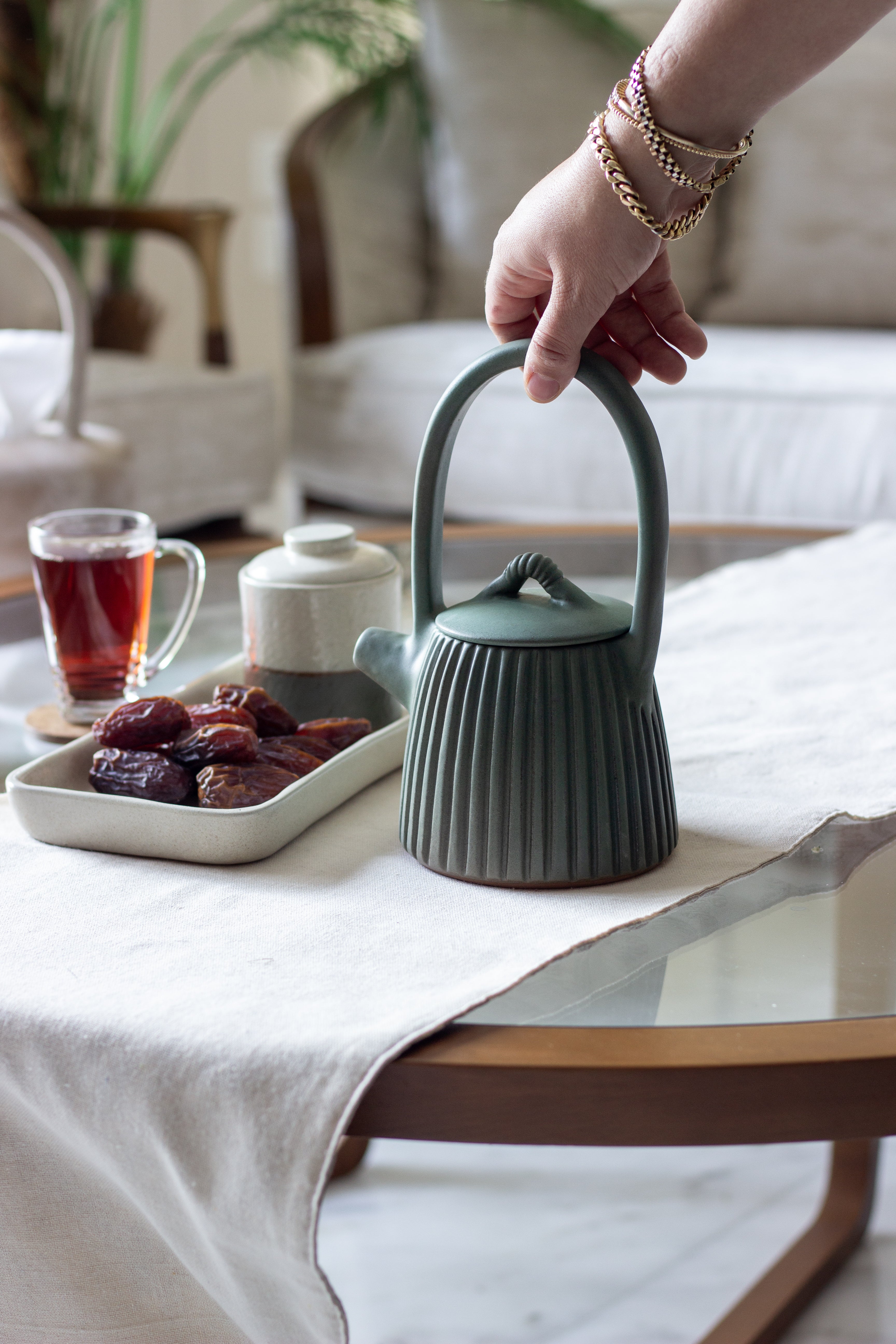 Carved Clay Tea Pot